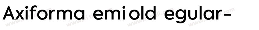 Axiforma SemiBold Regular字体转换